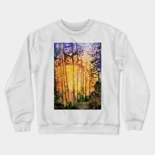 Sunset in the forest Crewneck Sweatshirt